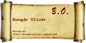 Bongár Olivér névjegykártya